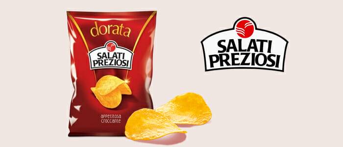 OFFERTA-salati preziosi-3 PACCHETTI di patatine salate e croccanti 300 gr  senza glutine