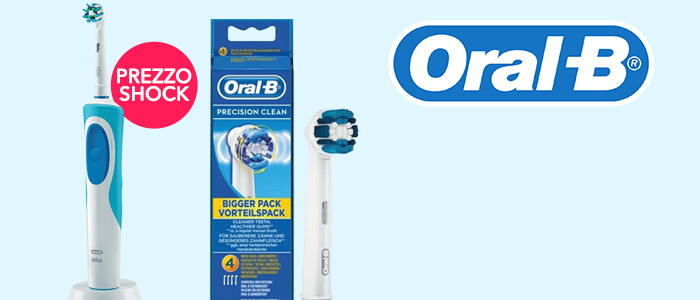 4 Testine di Ricambio ORAL B PRECISION CLEAN per spazzolino